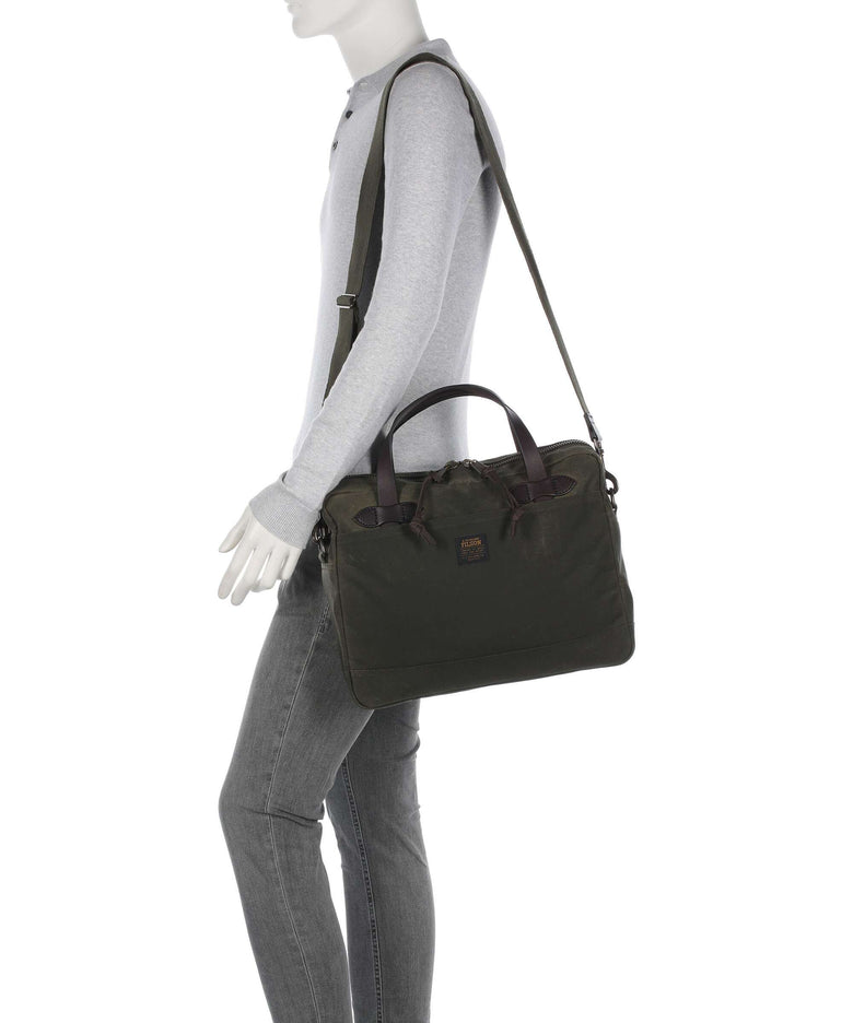 Filson Tin Cloth Briefcase otter green