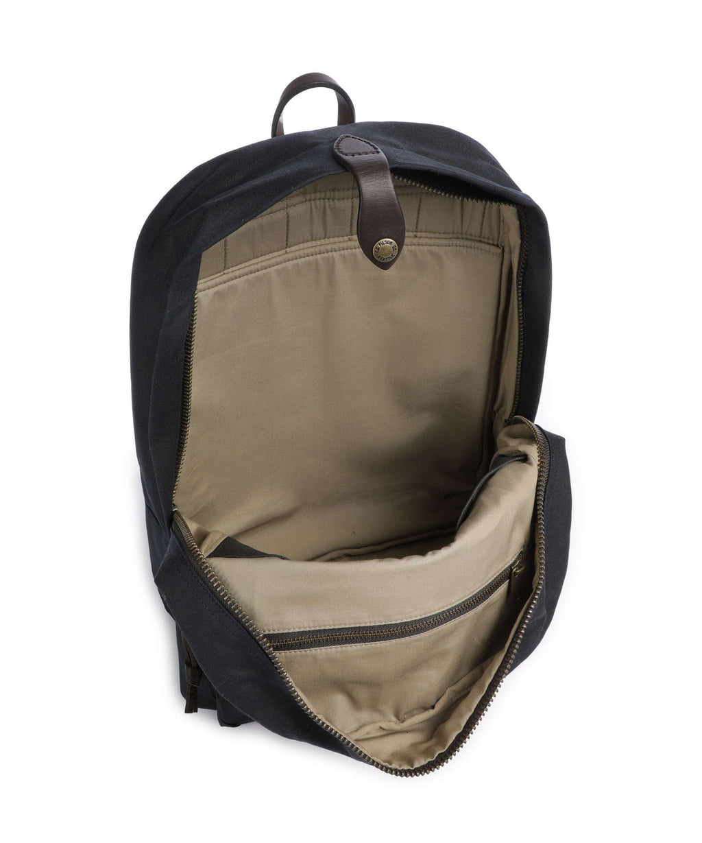 Filson Oil Finish Tin Cloth Journeyman Backpack navy