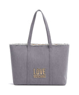 Love Moschino Denim Icon Shoppingväska light blue