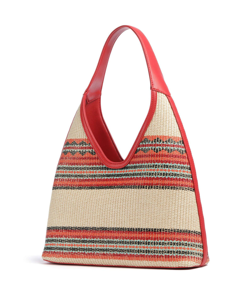 Love Moschino Sunset Stripes Hobo bag multicolour/red