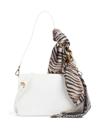 Just Cavalli Chain Foulard Axelremsväska white