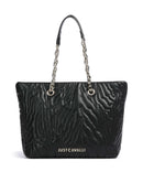 Just Cavalli Quilted Zebra Shoppingväska black