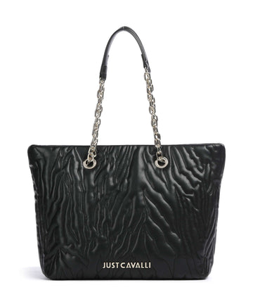 Just Cavalli Quilted Zebra Shoppingväska black