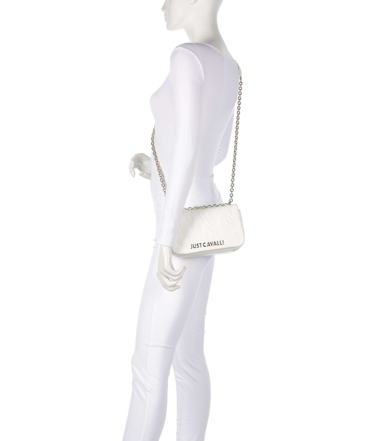 Just Cavalli Quilted Zebra Shoulder bag white