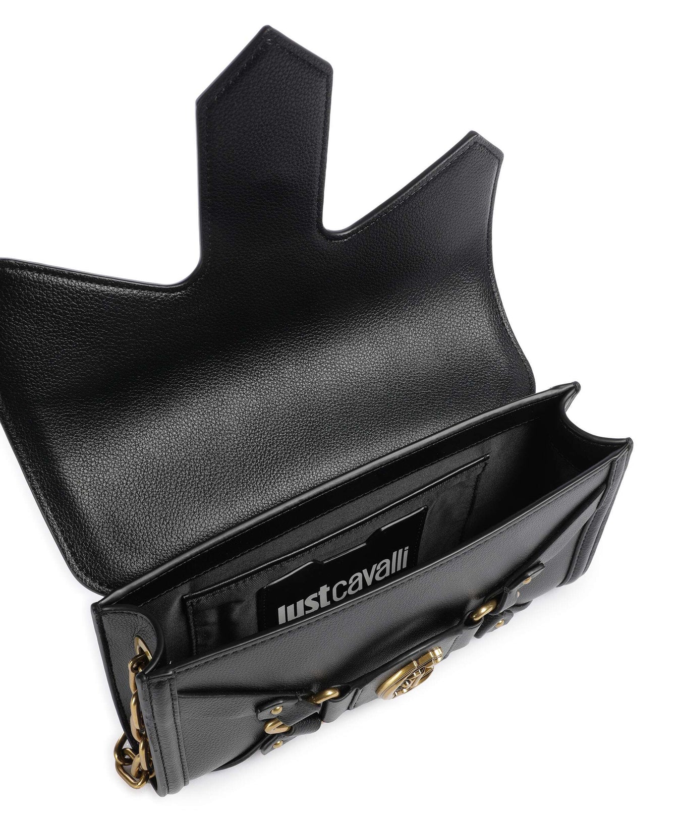 Just Cavalli Crossed Laces Crossbody bag black