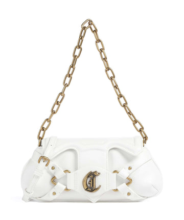 Just Cavalli Crossed Laces Axelremsväska white