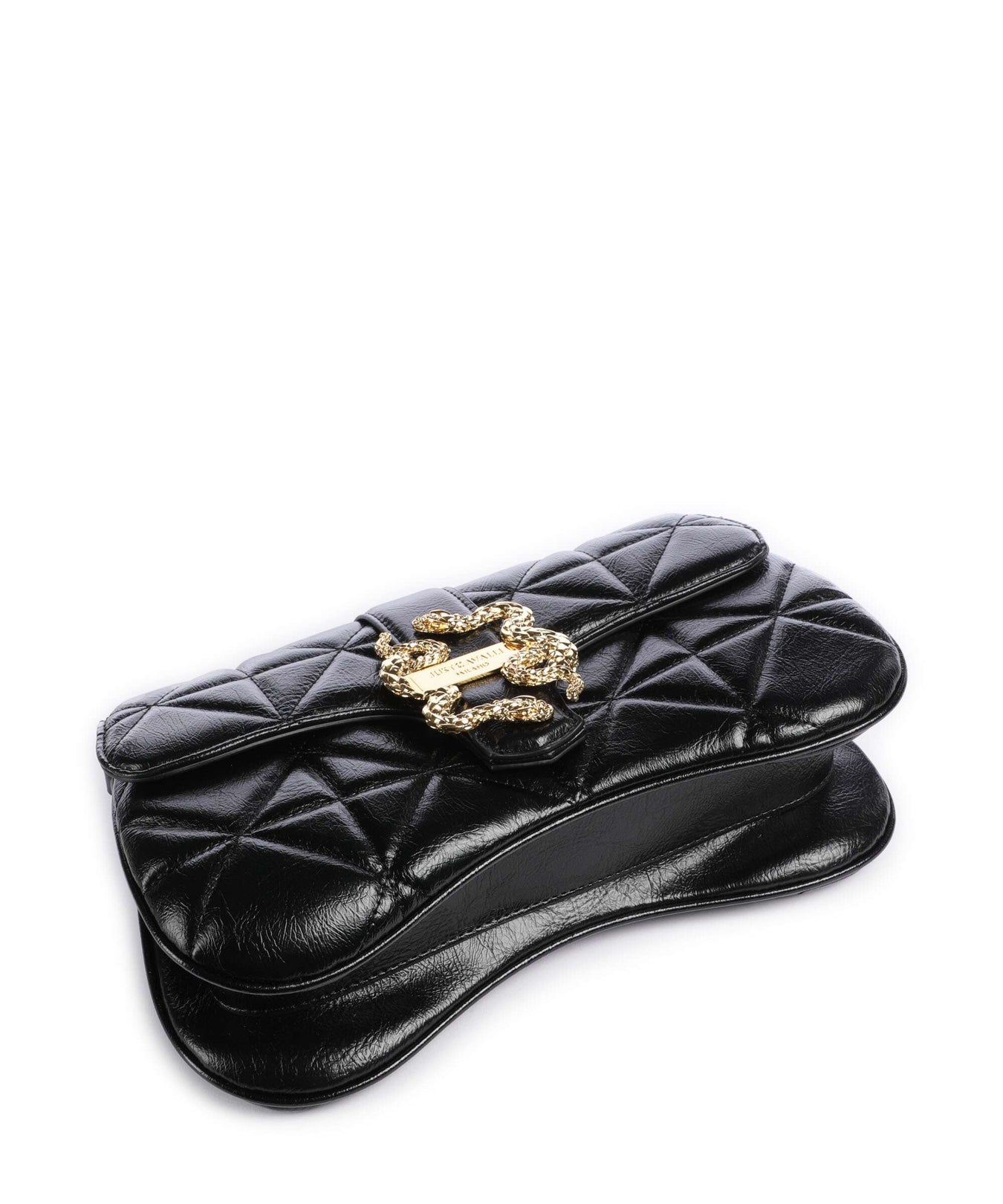 Just Cavalli Iconic Snakes Shoulder bag black