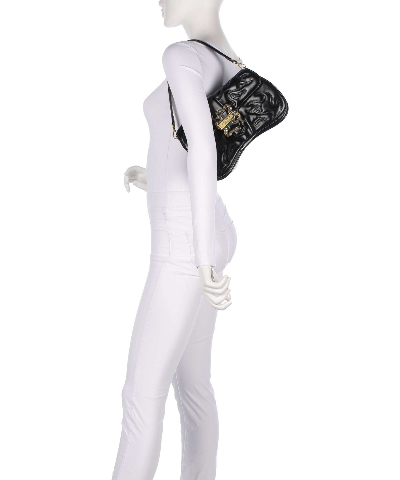 Just Cavalli Iconic Snakes Shoulder bag black