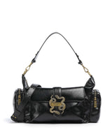 Just Cavalli Iconic Snakes Pockets Axelremsväska black