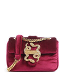 Just Cavalli Iconic Snakes Puffy Axelremsväska dark purple