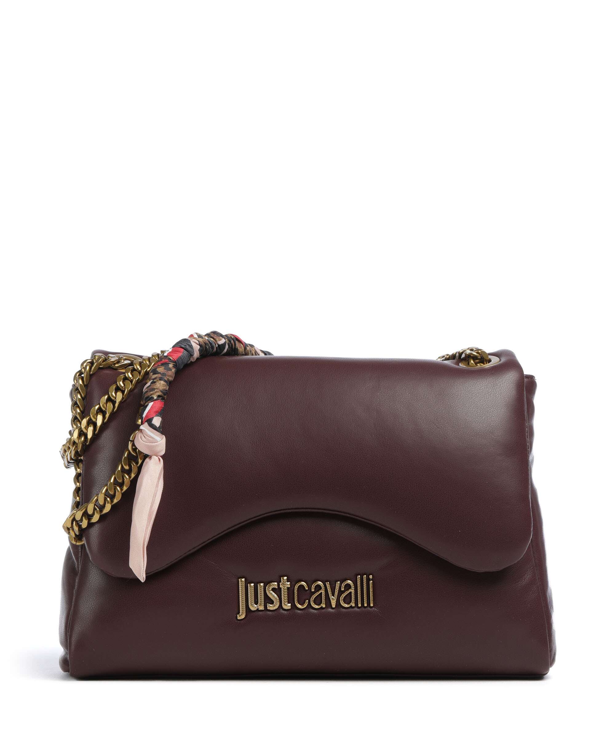 Just Cavalli Puffy Foulard Shoulder bag dark purple