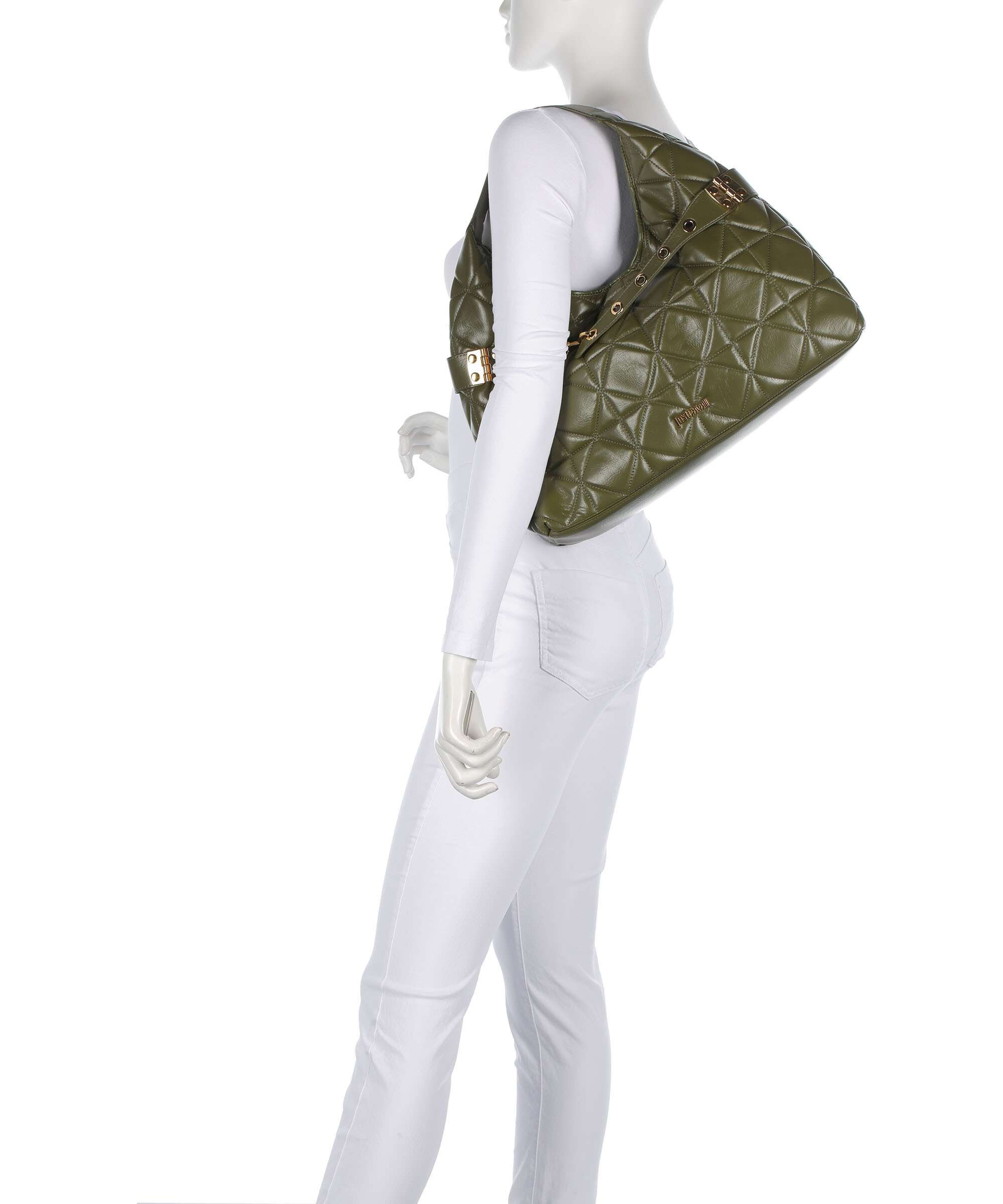 Just Cavalli Hobo bag military olive