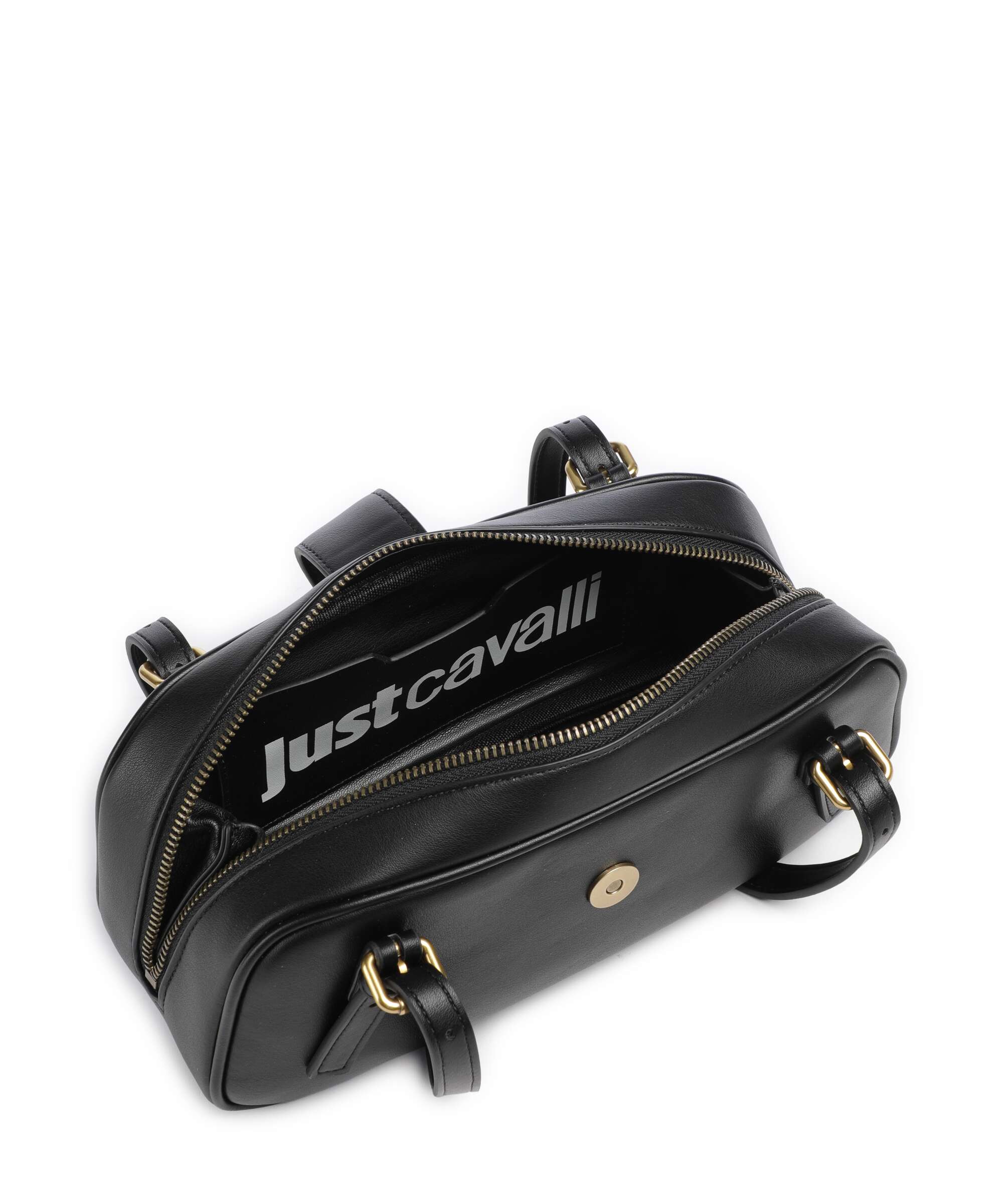Just Cavalli Iconic Snakes Shoulder bag black