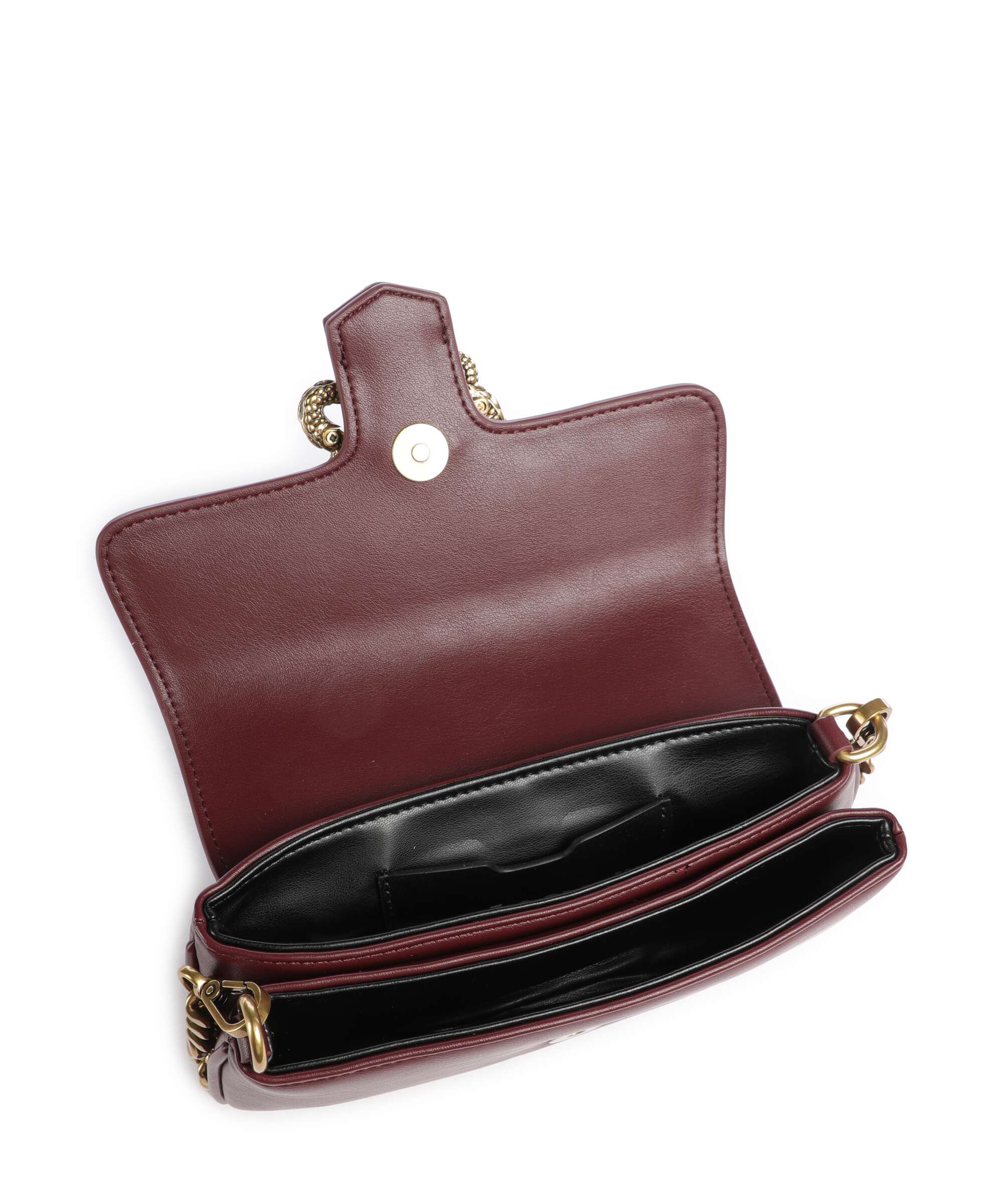 Just Cavalli Iconic Snakes Crossbody bag cordovan