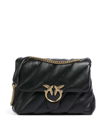 Pinko Love Puff Big Axelremsväska nero/antique gold