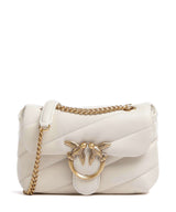 Pinko Love Puff Baby Axelremsväska bianco seta/antique gold