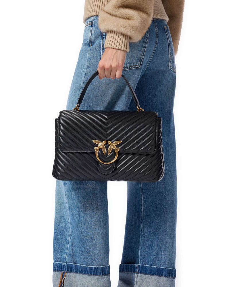 Pinko Love Lady Puff Big Handbag nero/antique gold