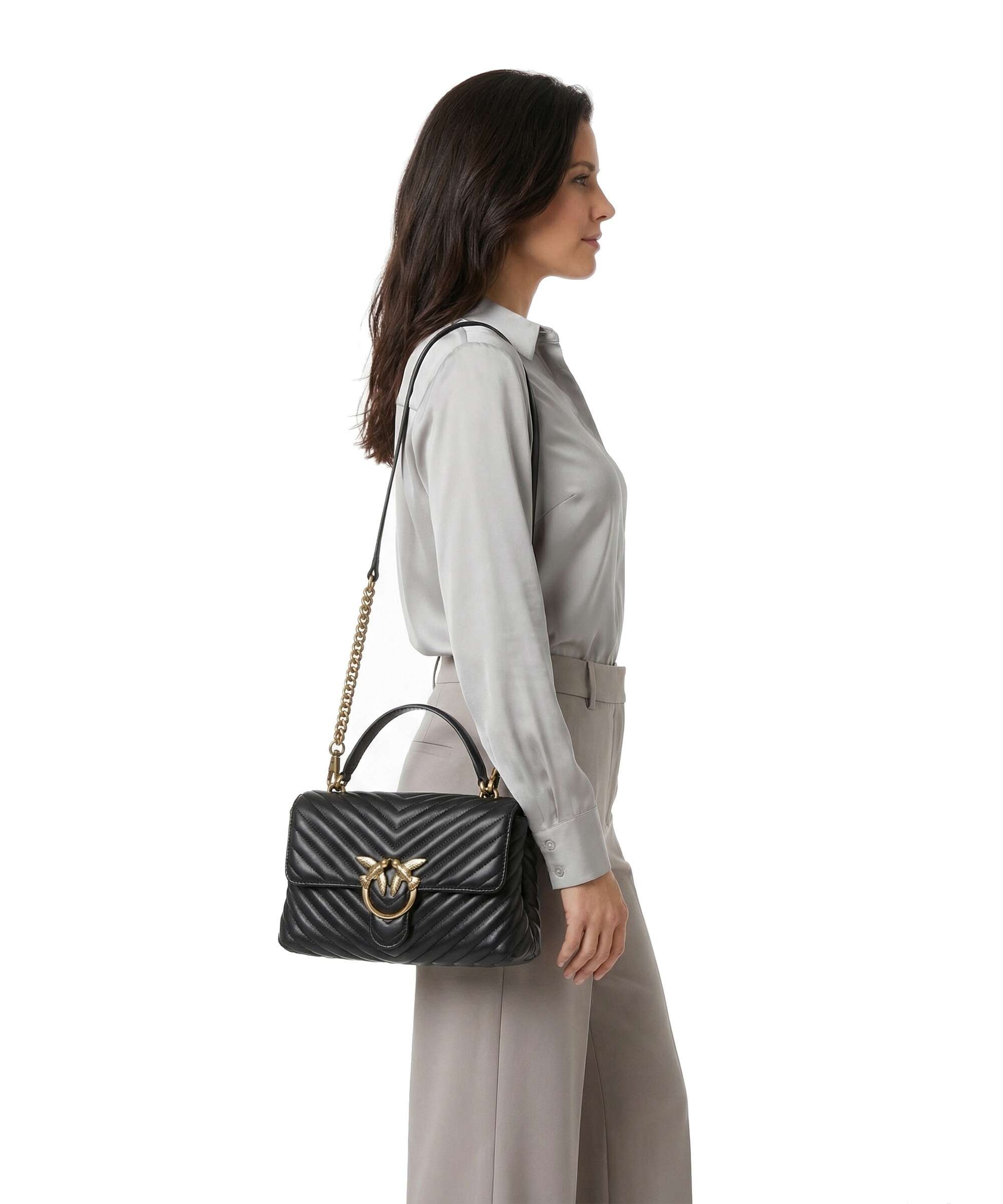 Pinko Love Lady Puff Classic Handbag nero/antique gold