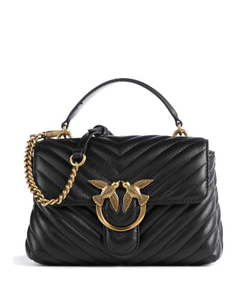 Pinko Love Lady Puff Mini Handväskor nero/antique gold