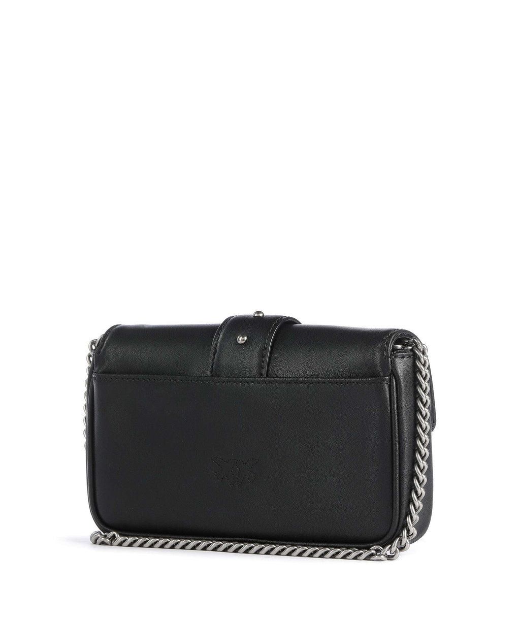 Pinko Love One Pocket Crossbody bag nero/old silver