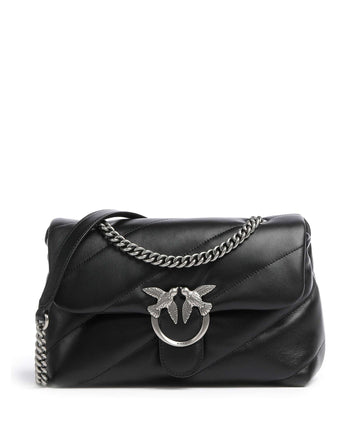 Pinko Love Puff Classic Axelremsväska nero/old silver