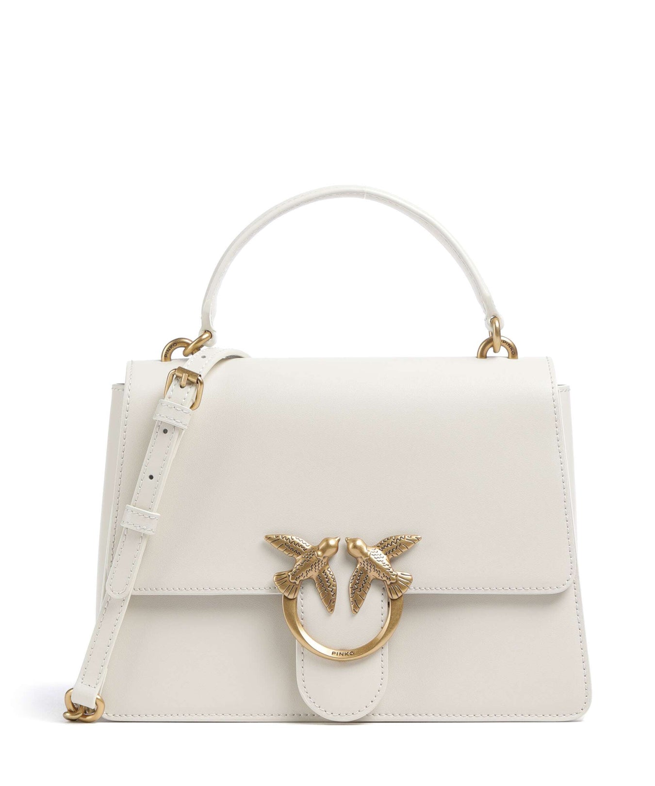 Pinko Love One Classic Handbag bianco seta/antique gold