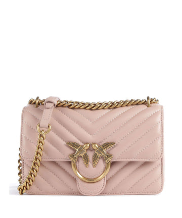 Pinko Love One Mini Axelremsväska cipria/antique gold