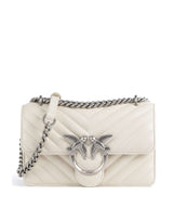 Pinko Love One Mini Axelremsväska bianco seta/old silver