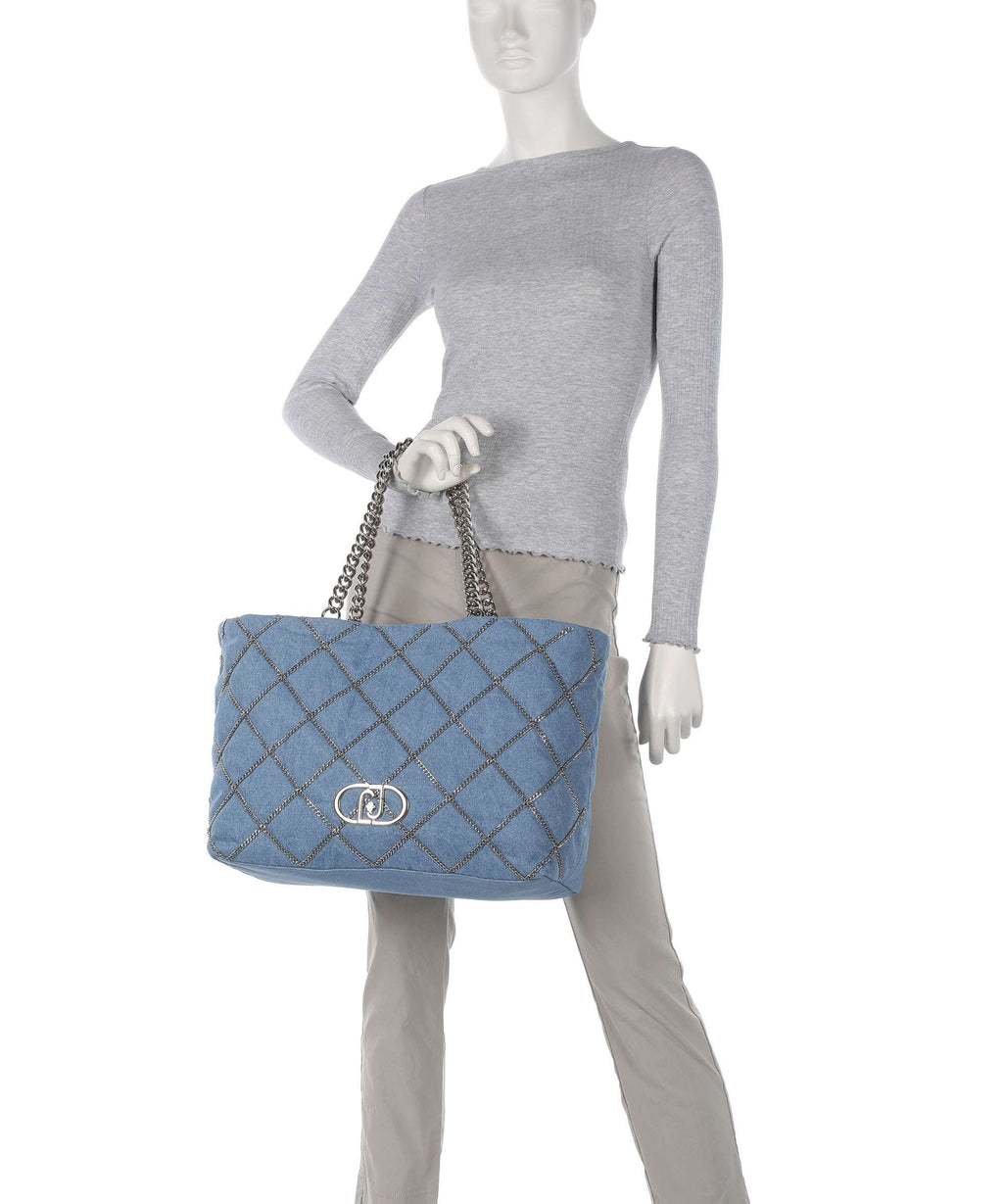 Liu Jo Lapuffy Tote bag light denim                   