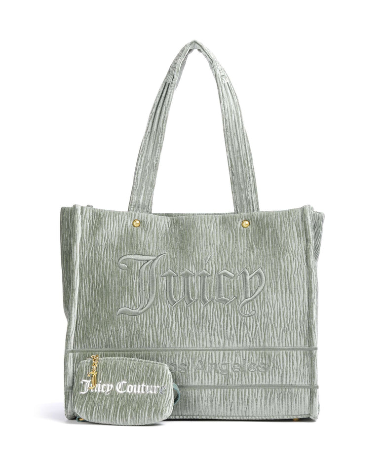 Juicy Couture Iris Crinkled Velvet L Tote bag chinois green