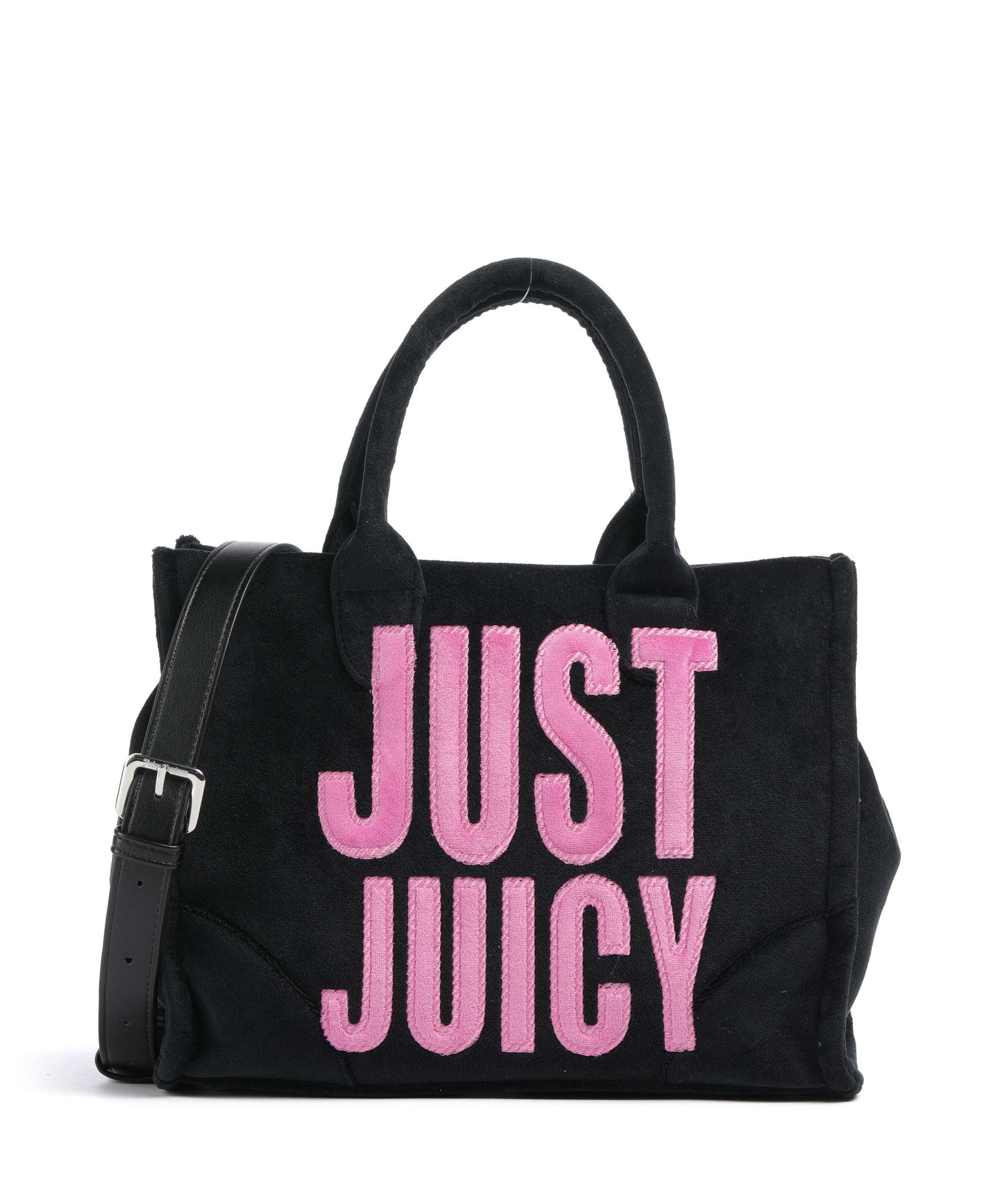 Juicy Couture Iris Patch Velvet M Handbag black