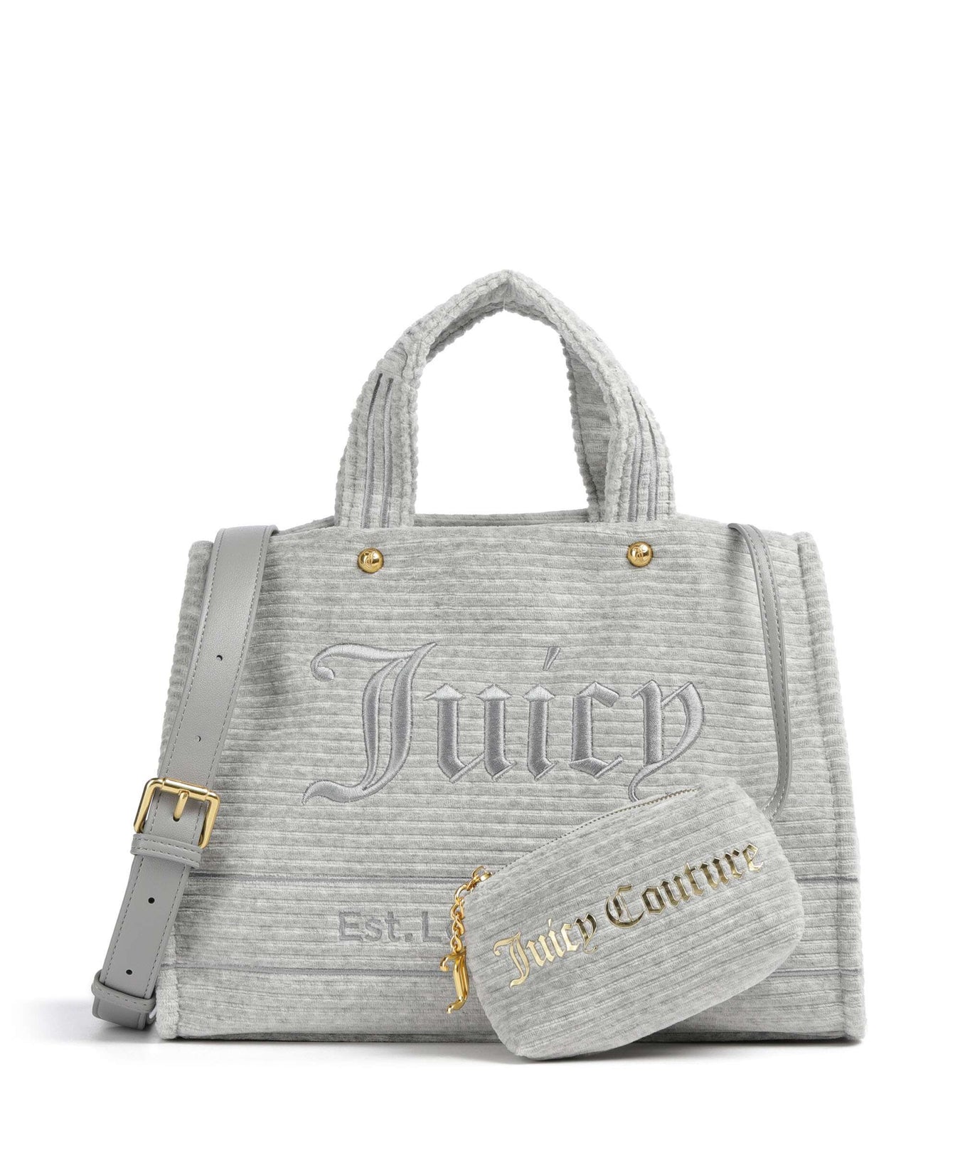 Juicy Couture Iris Velvet M Handbag silver marl