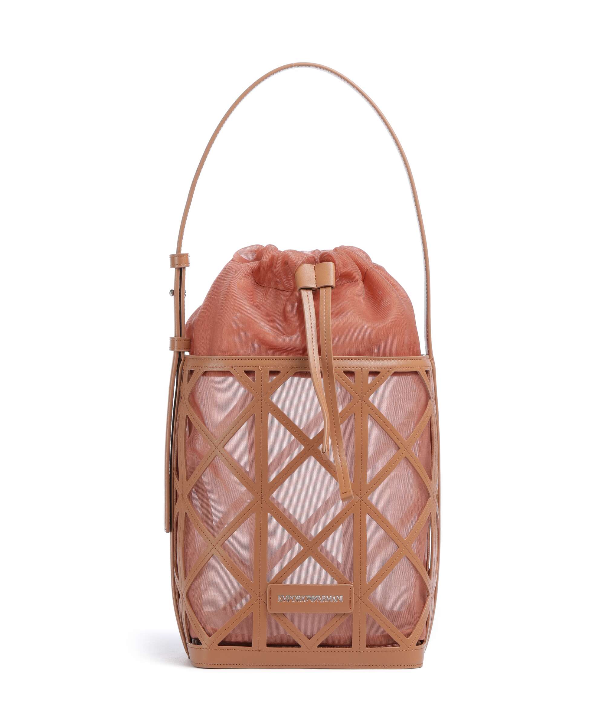 Emporio Armani Deva M Bucket bag terracotta