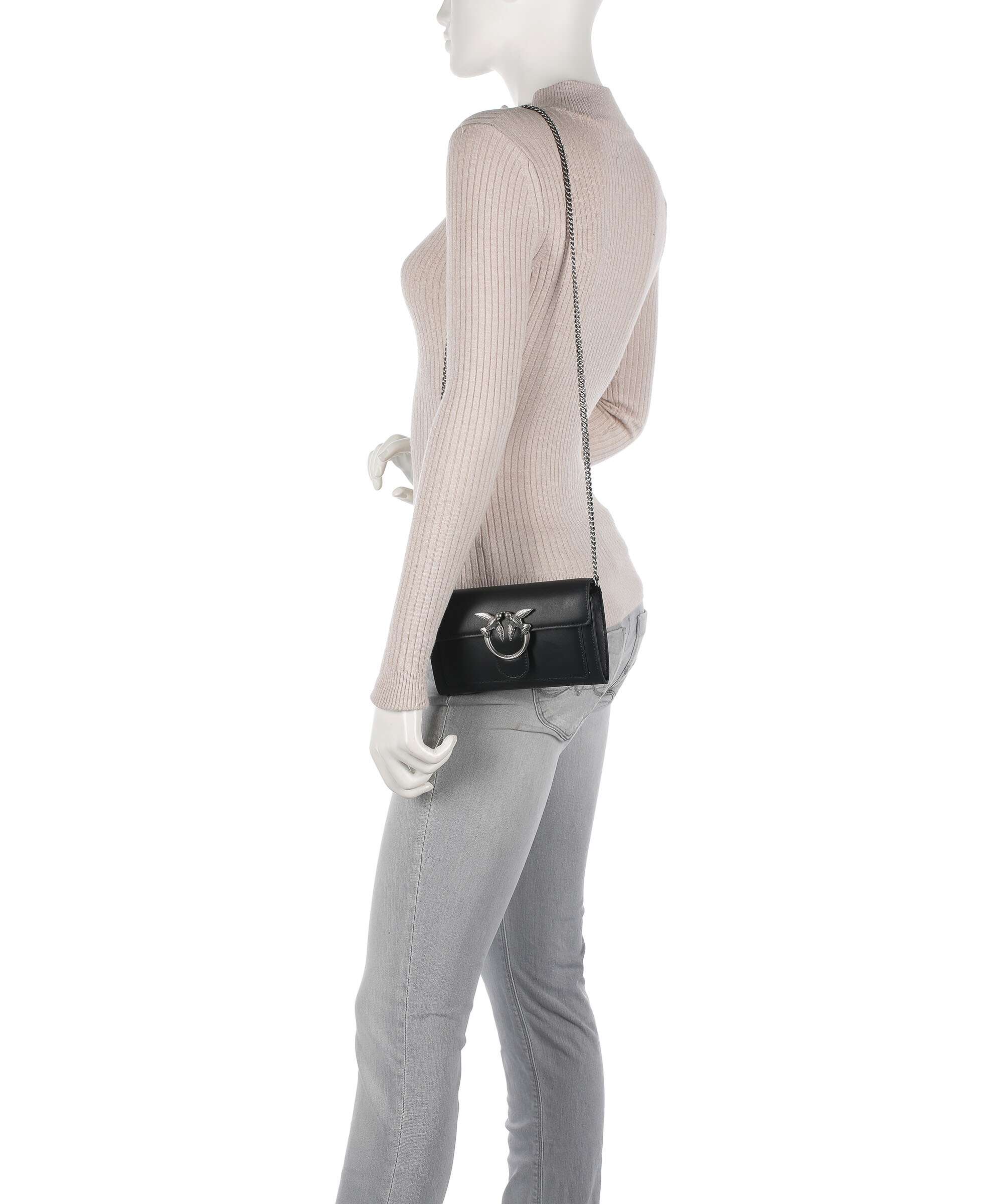 Pinko Love One Wallet nero/old silver