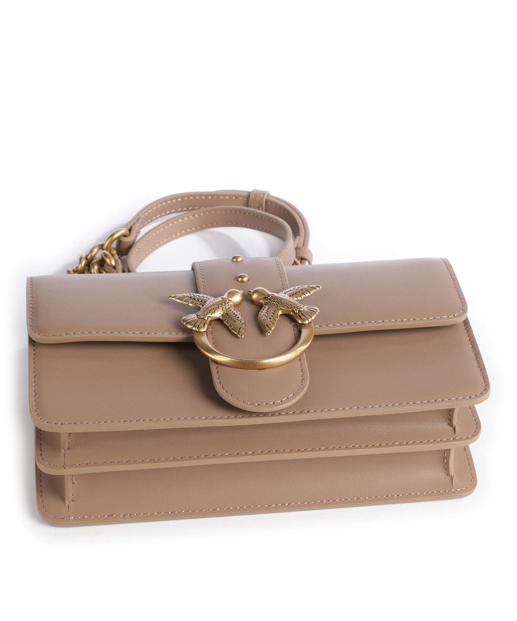 Pinko Love One Mini Crossbody bag biscotto zenzero
