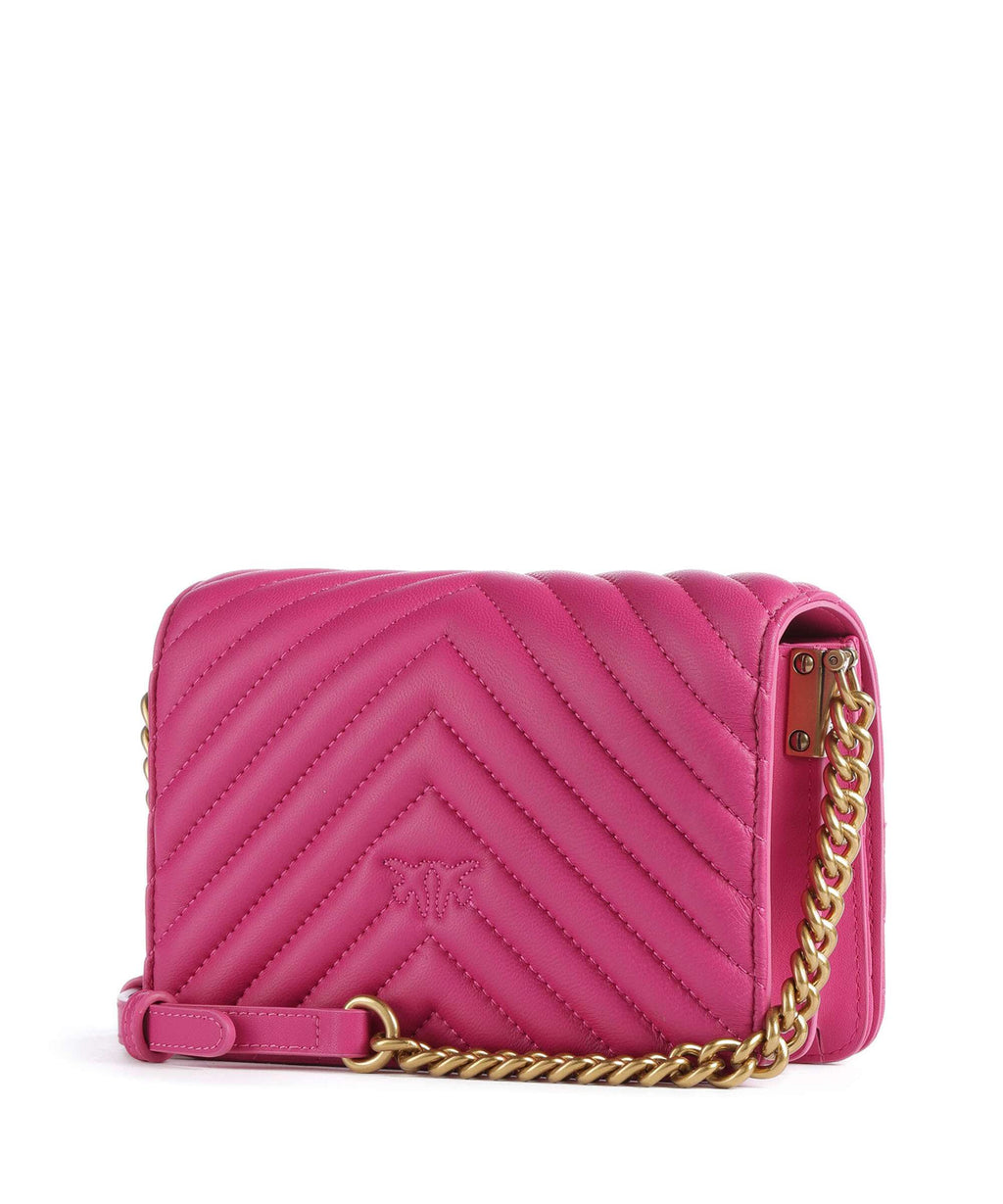 Pinko Love Click Mini Crossbody bag pink pinko/antique gold