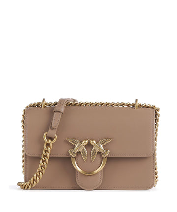 Pinko Love One Mini Axelremsväska biscotto zenzero