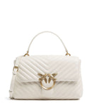 Pinko Love Lady Puff Classic Handväskor bianco seta/antique gold