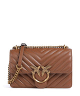 Pinko Love One Mini Axelremsväska marrone/leone/antique gold