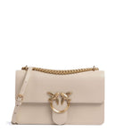 Pinko Love One Classic Axelremsväska beige/grigio fumo/antique gold