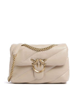 Pinko Love Puff Classic Axelremsväska beige/grigio fumo/antique gold