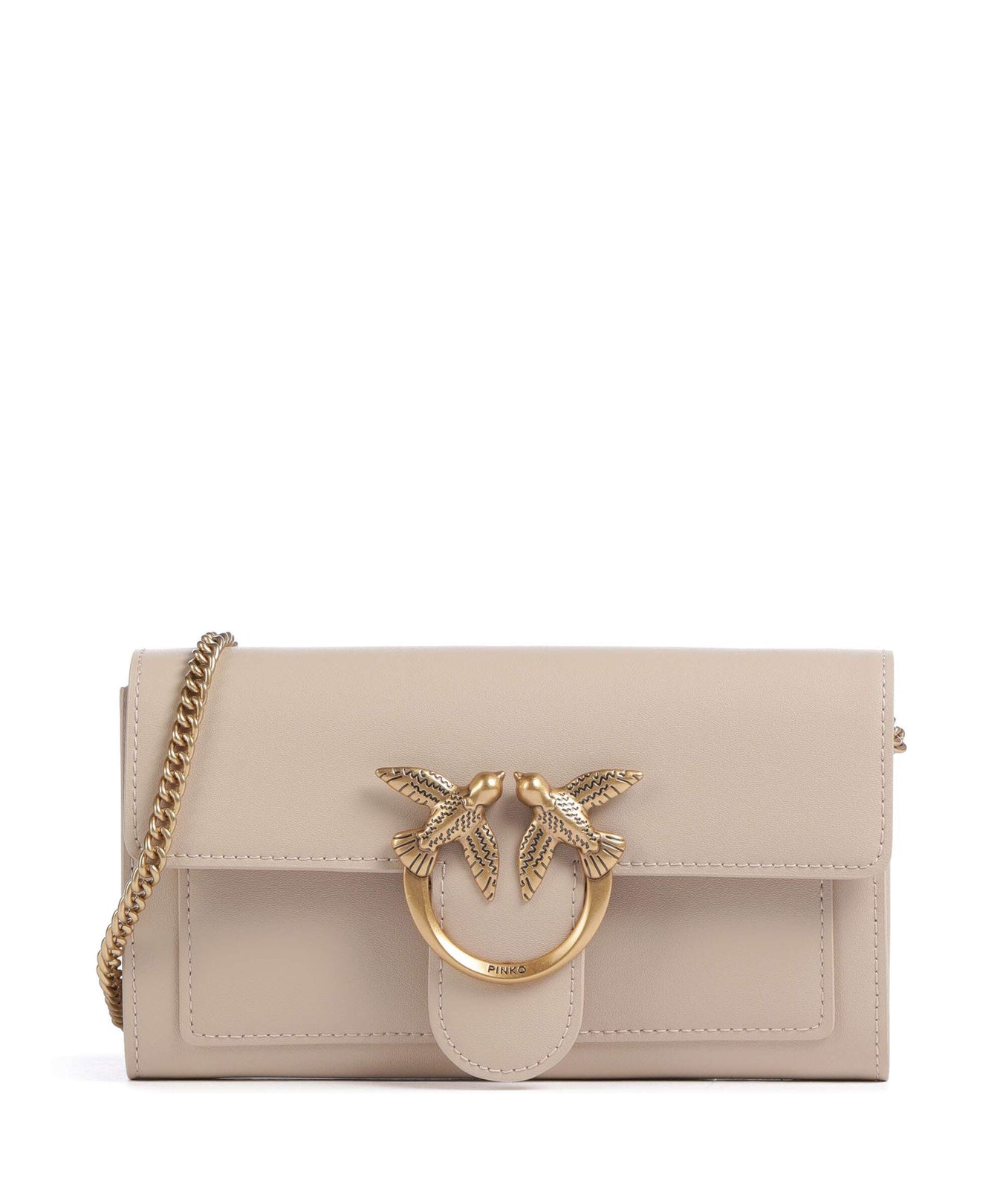 Pinko Love One Wallet beige/grigio fumo/antique gold