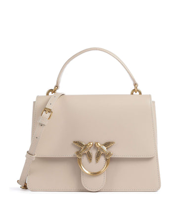 Pinko Love One Classic Handväskor beige/grigio fumo/antique gold