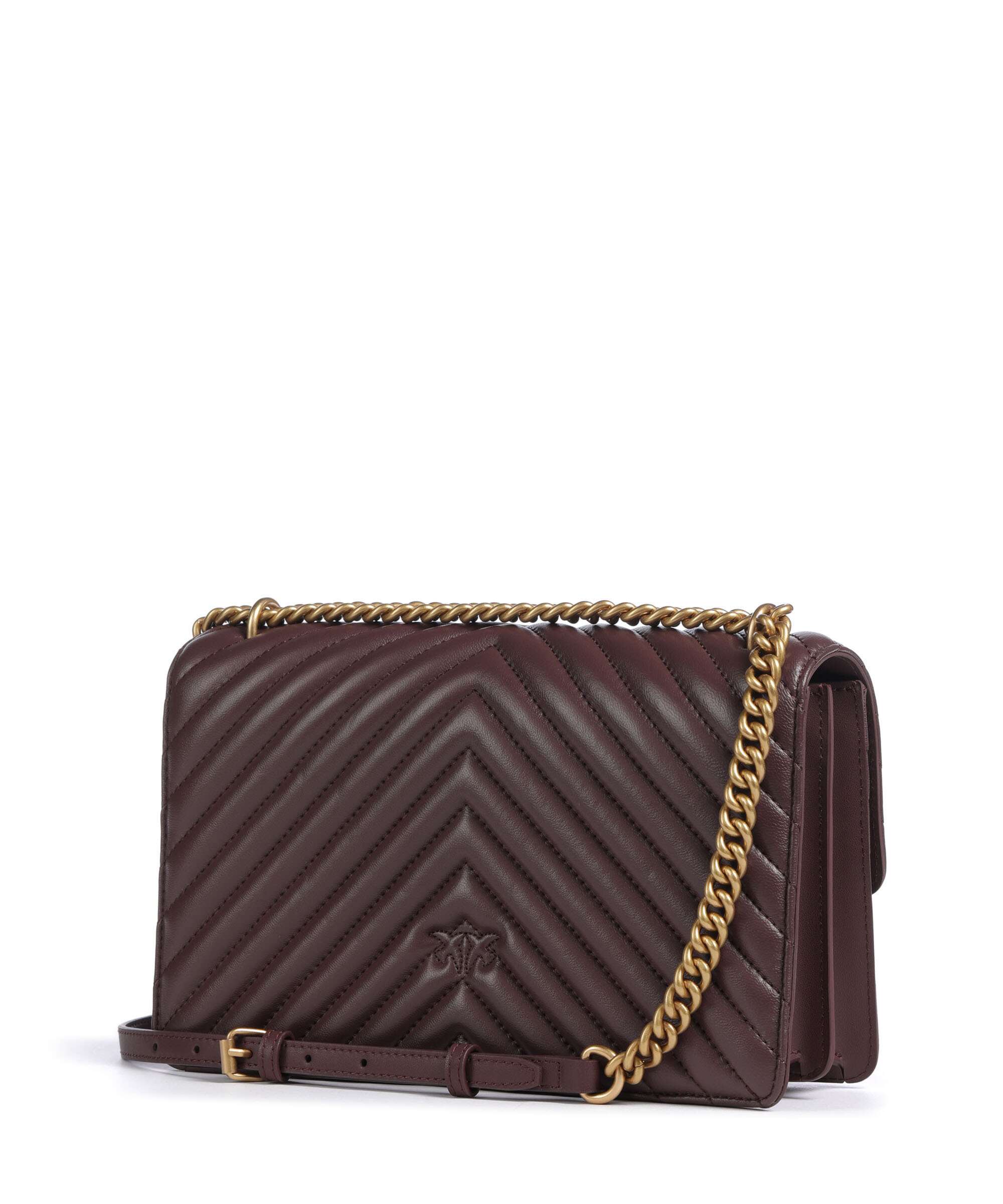 Pinko Love One Classic Shoulder bag cioccolato amaro/antique gold