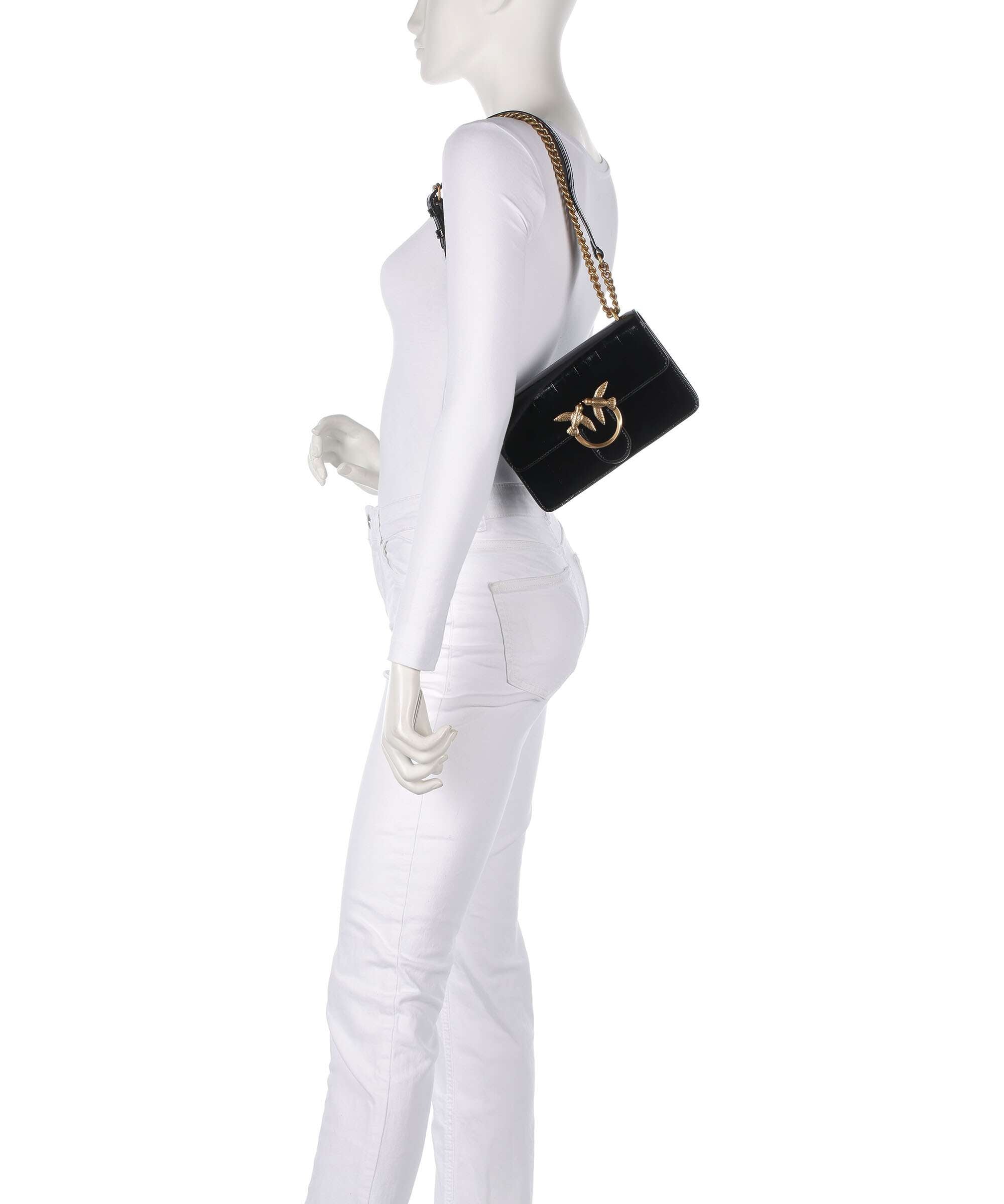 Pinko Love One Mini Shoulder bag nero/antique gold