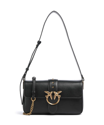 Pinko Love One Classic Slouchy Axelremsväska nero/antique gold