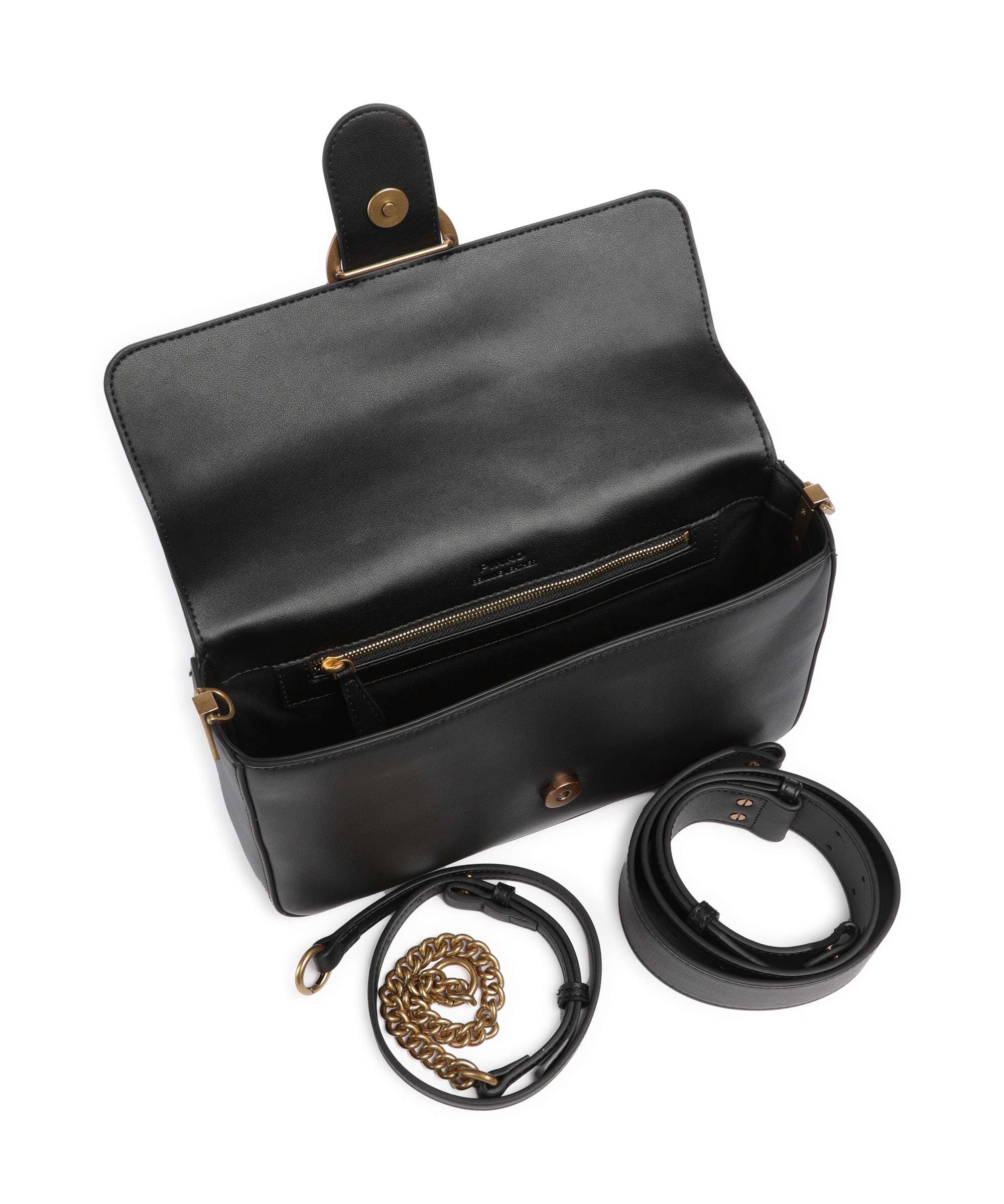 Pinko Love One Classic Slouchy Shoulder bag nero/antique gold