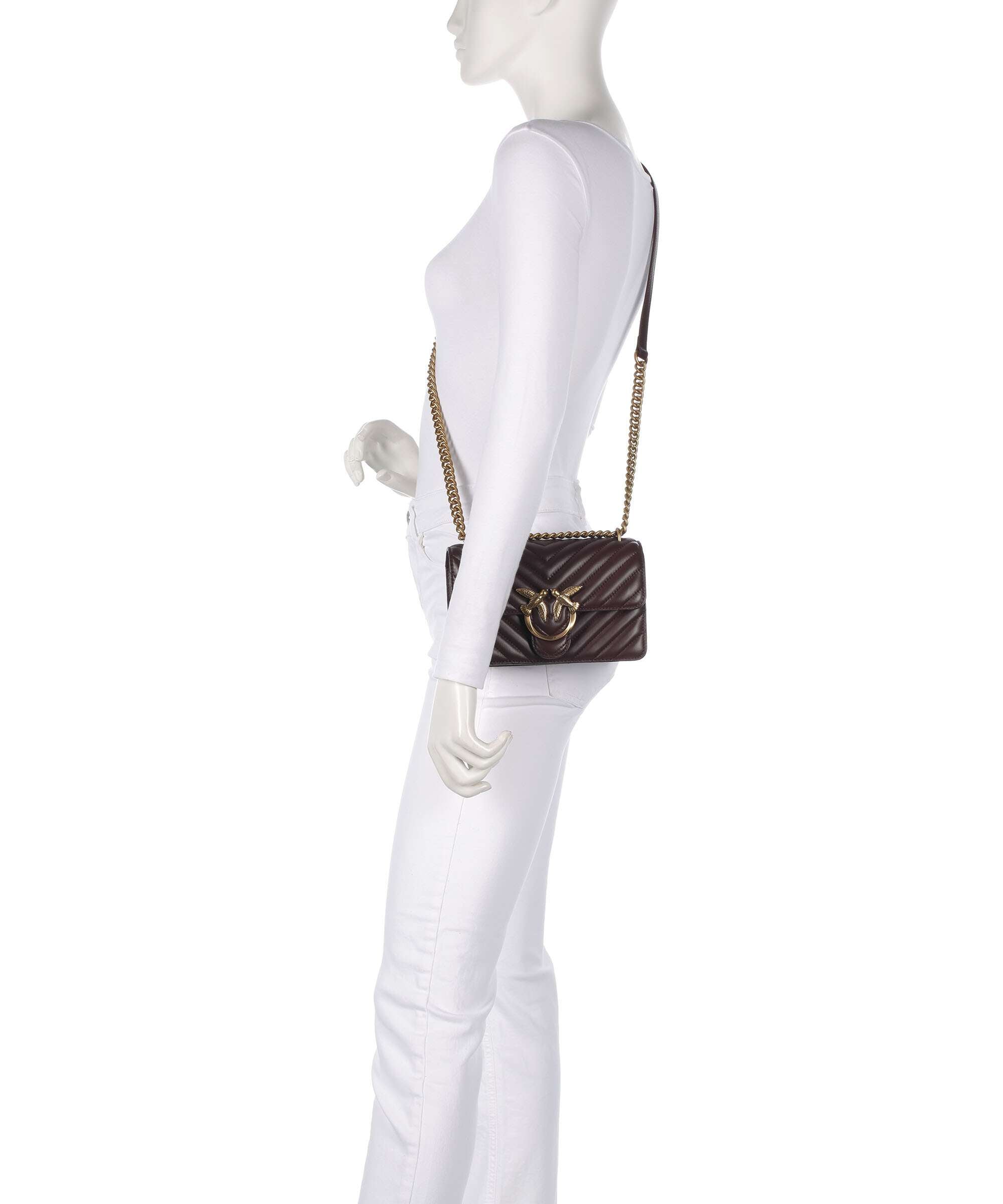 Pinko Love One Mini Shoulder bag uva di catawba/antique gold