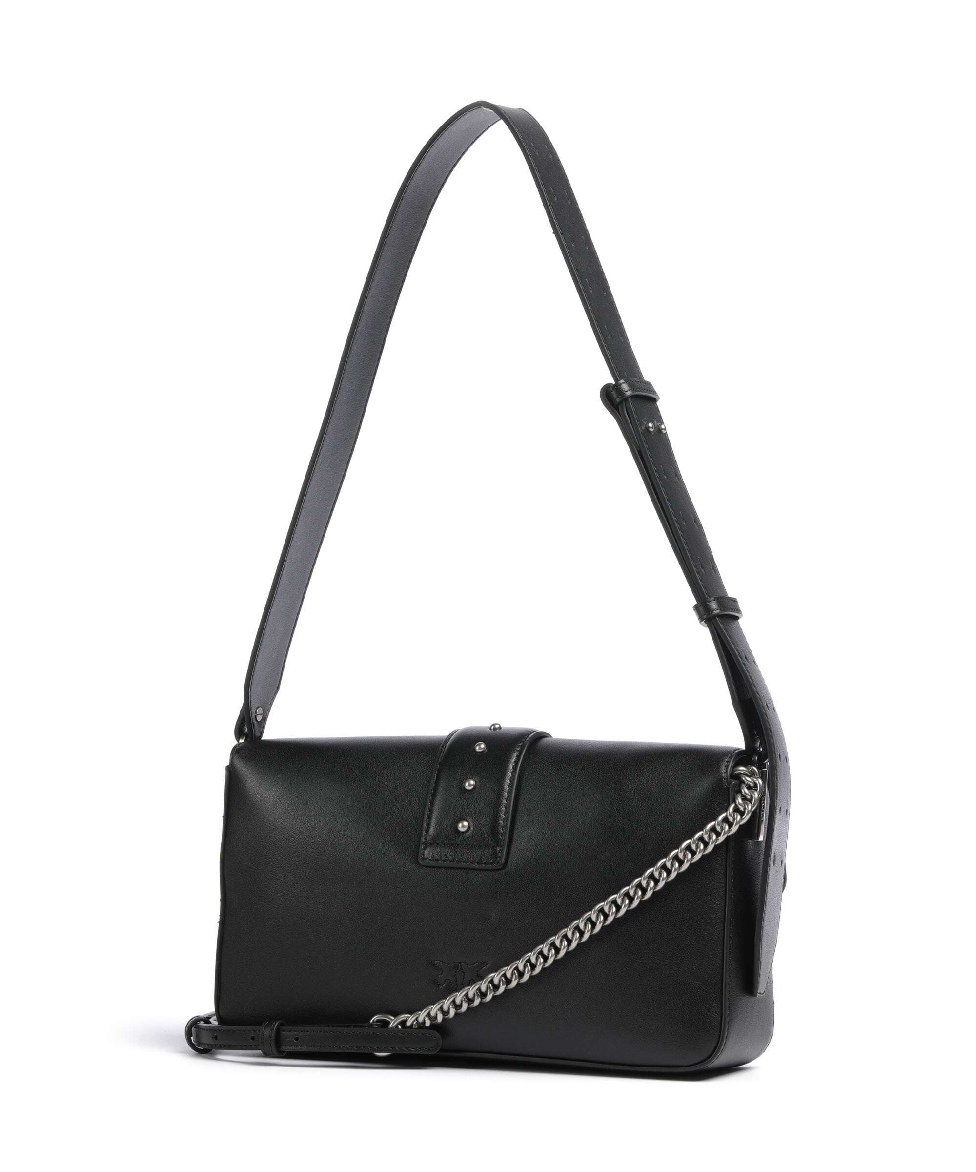 Pinko Love One Classic Slouchy Shoulder bag nero/old silver