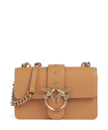 Pinko Love One Mini Crossover väska torrone/antique gold